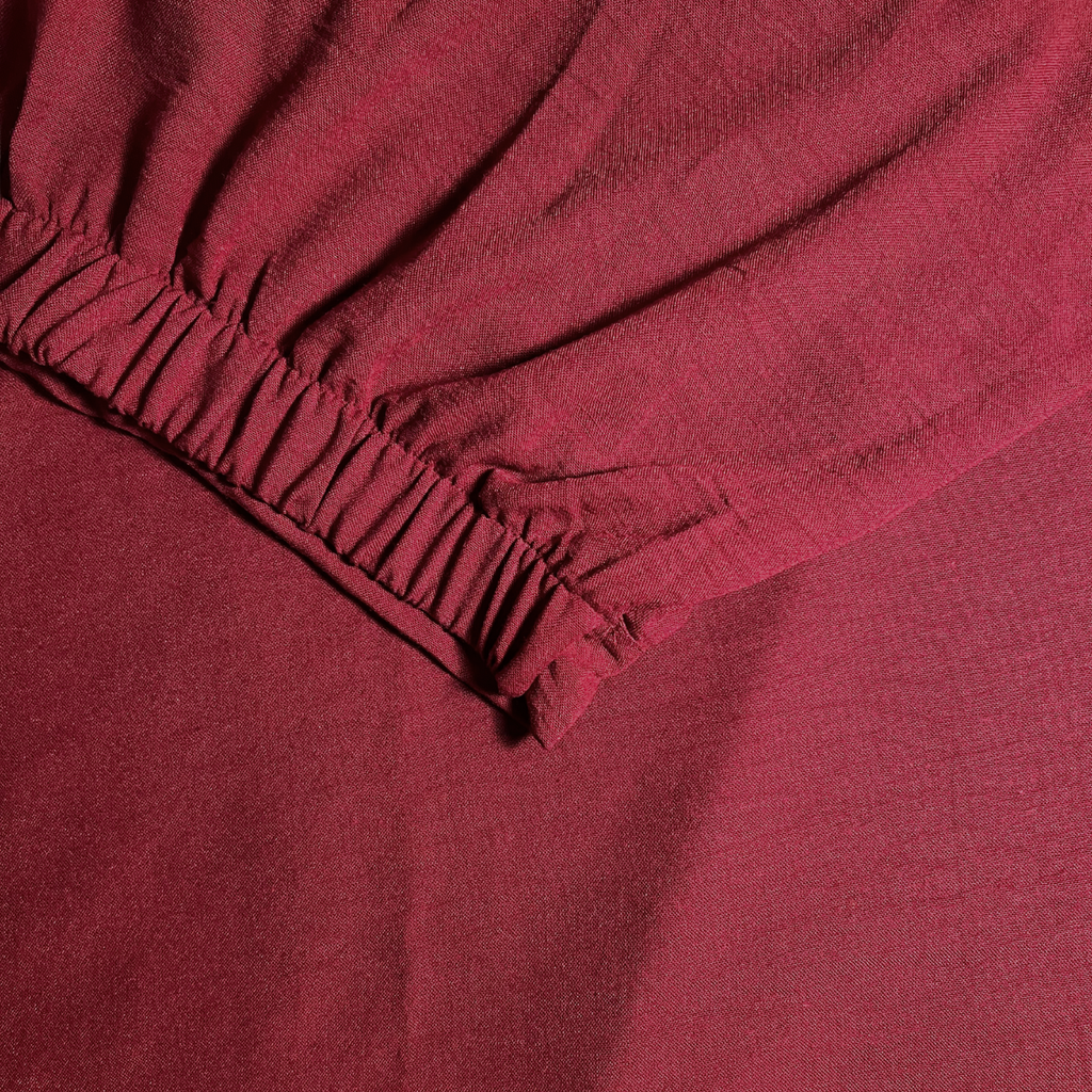 Burgundy Linen-Style Skirt