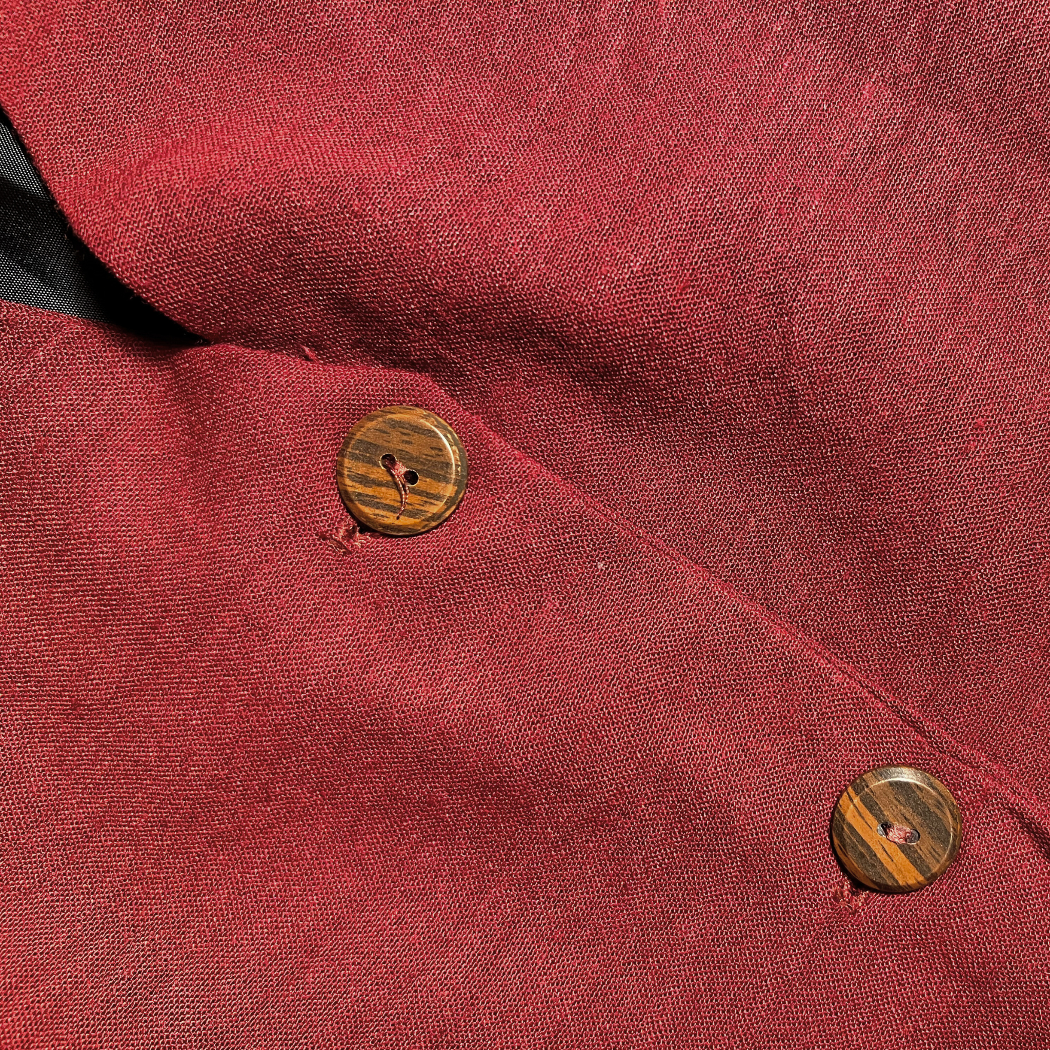Burgundy Linen-Style Vest